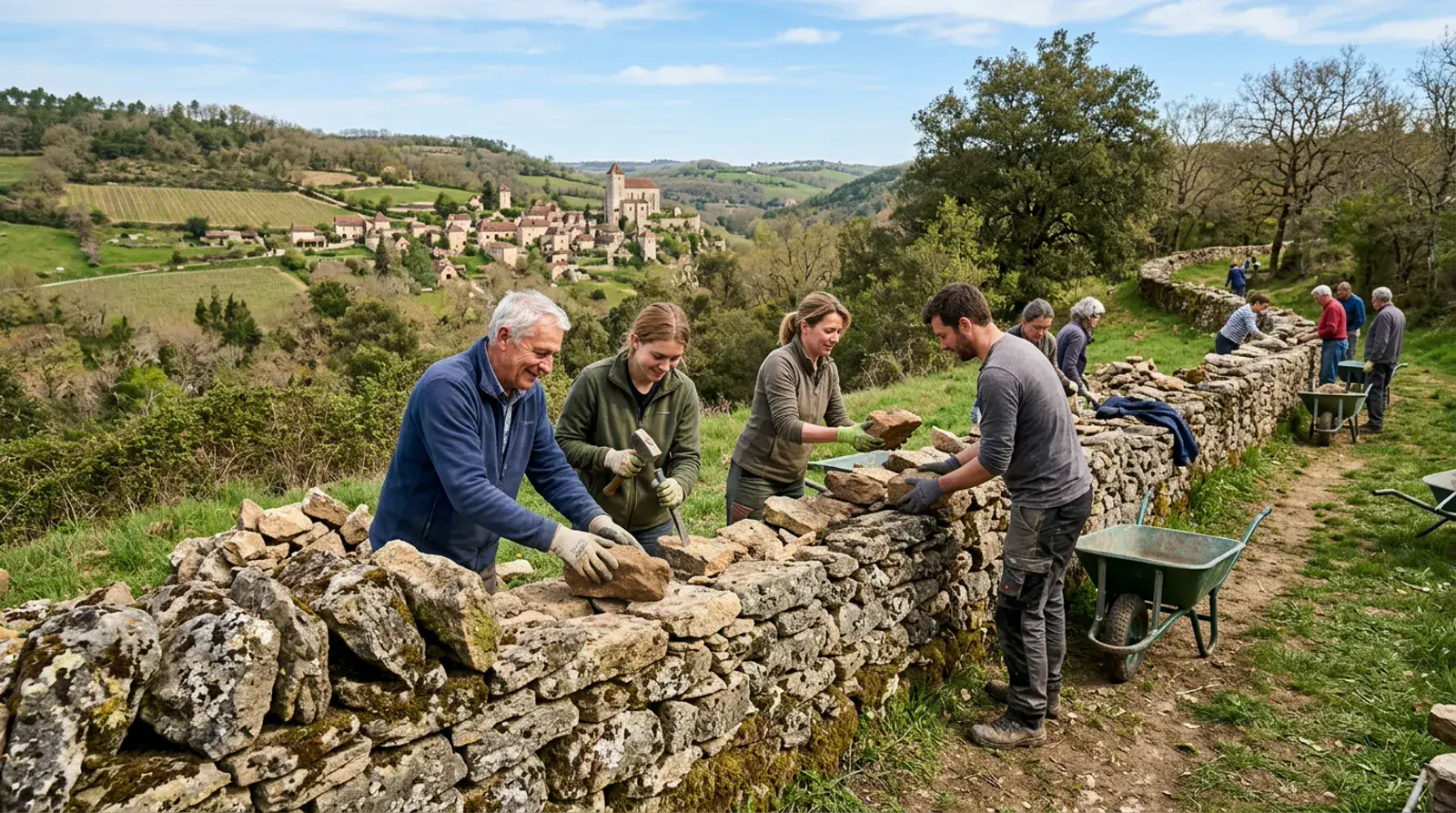Action citoyenne sur le terrain à Cournonterral