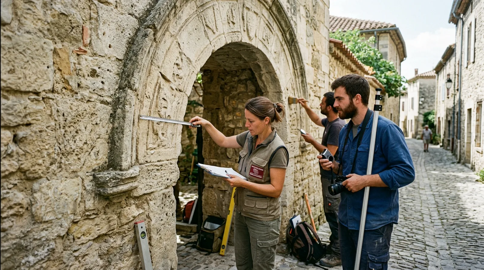 Prise de mesures architecturales et documentation in situ
